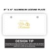 2" X 4" Aluminum License Plate  Thumbnail