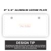 2" X 4" Aluminum License Plate  Thumbnail