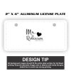 2" X 4" Aluminum License Plate  Thumbnail