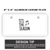 2" X 4" Aluminum License Plate  Thumbnail