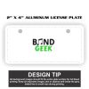 2" X 4" Aluminum License Plate  Thumbnail