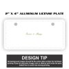 2" X 4" Aluminum License Plate  Thumbnail