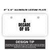 2" X 4" Aluminum License Plate  Thumbnail