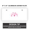 2" X 4" Aluminum License Plate  Thumbnail