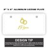 2" X 4" Aluminum License Plate  Thumbnail