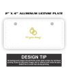 2" X 4" Aluminum License Plate  Thumbnail