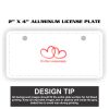 2" X 4" Aluminum License Plate  Thumbnail