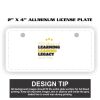 2" X 4" Aluminum License Plate  Thumbnail