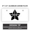 2" X 4" Aluminum License Plate  Thumbnail