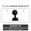 2" X 4" Aluminum License Plate  Thumbnail