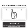 2" X 4" Aluminum License Plate  Thumbnail