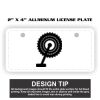 2" X 4" Aluminum License Plate  Thumbnail