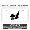 2" X 4" Aluminum License Plate  Thumbnail