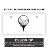 2" X 4" Aluminum License Plate  Thumbnail