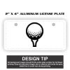 2" X 4" Aluminum License Plate  Thumbnail
