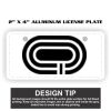 2" X 4" Aluminum License Plate  Thumbnail