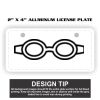 2" X 4" Aluminum License Plate  Thumbnail