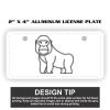 2" X 4" Aluminum License Plate  Thumbnail