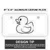 2" X 4" Aluminum License Plate  Thumbnail