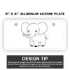 2" X 4" Aluminum License Plate  Thumbnail