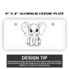 2" X 4" Aluminum License Plate  Thumbnail