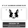 2" X 4" Aluminum License Plate  Thumbnail