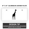 2" X 4" Aluminum License Plate  Thumbnail