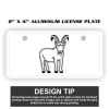 2" X 4" Aluminum License Plate  Thumbnail