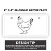 2" X 4" Aluminum License Plate  Thumbnail