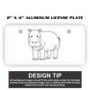 2" X 4" Aluminum License Plate  Thumbnail