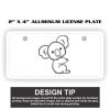 2" X 4" Aluminum License Plate  Thumbnail