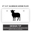 2" X 4" Aluminum License Plate  Thumbnail