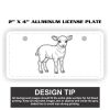 2" X 4" Aluminum License Plate  Thumbnail