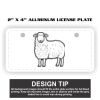 2" X 4" Aluminum License Plate  Thumbnail