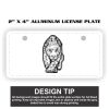 2" X 4" Aluminum License Plate  Thumbnail