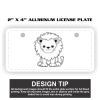 2" X 4" Aluminum License Plate  Thumbnail