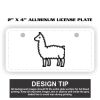 2" X 4" Aluminum License Plate  Thumbnail