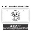 2" X 4" Aluminum License Plate  Thumbnail