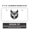 2" X 4" Aluminum License Plate  Thumbnail