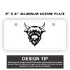 2" X 4" Aluminum License Plate  Thumbnail