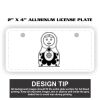 2" X 4" Aluminum License Plate  Thumbnail