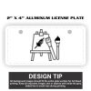 2" X 4" Aluminum License Plate  Thumbnail