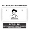 2" X 4" Aluminum License Plate  Thumbnail