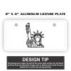 2" X 4" Aluminum License Plate  Thumbnail