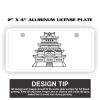 2" X 4" Aluminum License Plate  Thumbnail
