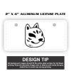2" X 4" Aluminum License Plate  Thumbnail