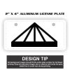 2" X 4" Aluminum License Plate  Thumbnail