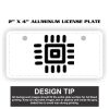 2" X 4" Aluminum License Plate  Thumbnail