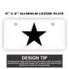 2" X 4" Aluminum License Plate  Thumbnail