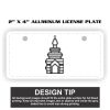 2" X 4" Aluminum License Plate  Thumbnail